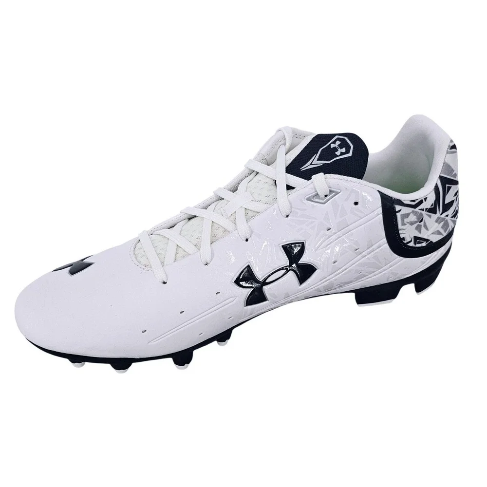 Under Armour‎ Team Banshee Low MC White Black Cleats 1262223-105 Mens 12.5